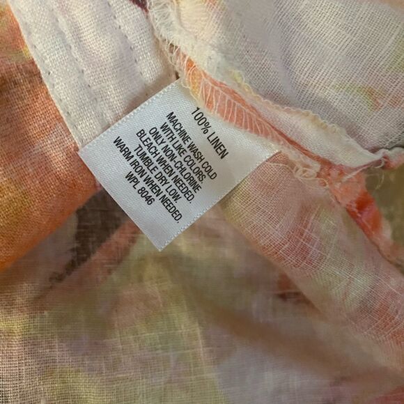 JM Collection 20 W Linen Blouse - Picture 4 of 8